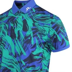 J.Lindeberg Golf Shirt - KV Print Regular Fit - Death Valley AW23 -Fashion Golf j lindeberg golf shirt kv print regular fit death valley aw23 gmjt08571 m503 167