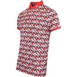J.Lindeberg Golf Shirt - KV Print Regular Fit - MB Cherry AW23 -Fashion Golf j lindeberg golf shirt kv print regular fit mb cherry aw23 gmjt08571 g137 132