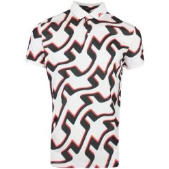 J.Lindeberg Golf Shirt - KV Print Regular Fit - Wave Bridge AW23