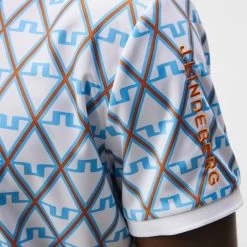 J.Lindeberg Golf Shirt - Tour Tech Print Reg Fit - LBB Diamond AW23 -Fashion Golf j lindeberg golf shirt tour tech print reg fit lbb diamond aw23 gmjt08576 a037 52