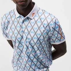 J.Lindeberg Golf Shirt - Tour Tech Print Reg Fit - LBB Diamond AW23 -Fashion Golf j lindeberg golf shirt tour tech print reg fit lbb diamond aw23 gmjt08576 a037 53