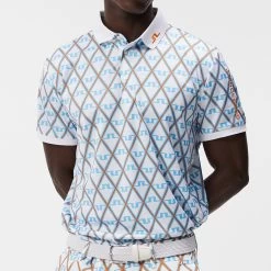 J.Lindeberg Golf Shirt - Tour Tech Print Reg Fit - LBB Diamond AW23 -Fashion Golf j lindeberg golf shirt tour tech print reg fit lbb diamond aw23 gmjt08576 a037 56
