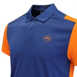J.Lindeberg Golf Shirt - Zak Regular Fit - Estate Blue AW23 -Fashion Golf j lindeberg golf shirt zak regular fit estate blue aw23 gmjt08794 o341 45