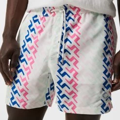 J.Lindeberg Golf Shorts - Banks Miami Swim Trunks - Pink Bridge HS23 -Fashion Golf j lindeberg golf shorts banks miami swim trunks pink bridge hs23 gmpa08521 s190 4