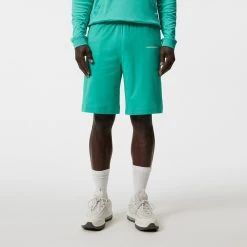 J.Lindeberg Golf Shorts - Jersey Logo - Bright Aqua HS23 -Fashion Golf j lindeberg golf shorts jersey logo bright aqua hs23 gmjs08398 m158 2