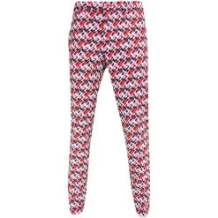 J.Lindeberg Golf Trousers - Ellott Print Pant - MB Cherry AW23