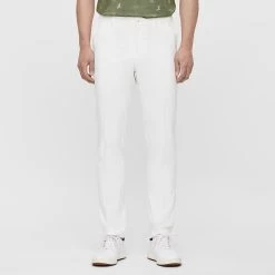 J.Lindeberg Golf Trousers - Ellott Pant Slim - White AW23 -Fashion Golf j lindeberg golf trousers ellott sp21 01d 8fpfbrowshiwmgfn