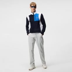 J.Lindeberg Waterproof Golf Trousers - Hills Pant - High Rise SS23 -Fashion Golf j lindeberg golf trousers hills rain pant high rise ss23 ampa07520 u232 d