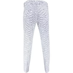 J.Lindeberg Golf Trousers - Tim Pant Slim - White Swirl SS23 -Fashion Golf j lindeberg golf trousers tim pant white swirl sp23 01l