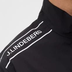 J.Lindeberg Golf Waterproof Jacket - Theo Rain Jkt - Black AW23 -Fashion Golf j lindeberg golf waterproof jacket theo rain jkt black aw23 gmow08864 9999 55