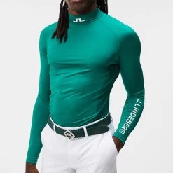 J.Lindeberg Golf Base Layer - Aello SC - Proud Peacock AW23 -Fashion Golf j lindeberg golf base layer aello sc proud peacock aw23 gmjt08563 m501 21
