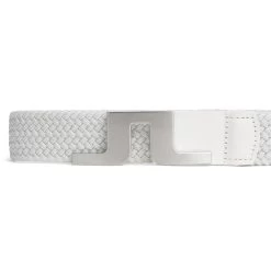 J.Lindeberg Golf Belt - Berry Stretch Woven - White AW23 -Fashion Golf j lindeberg golf belt berry elastic white aw23 3 detail