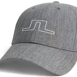 J.Lindeberg Golf Cap - Caden - Grey Mel. AW23 -Fashion Golf j lindeberg golf cap caden grey mel aw23 3 detail