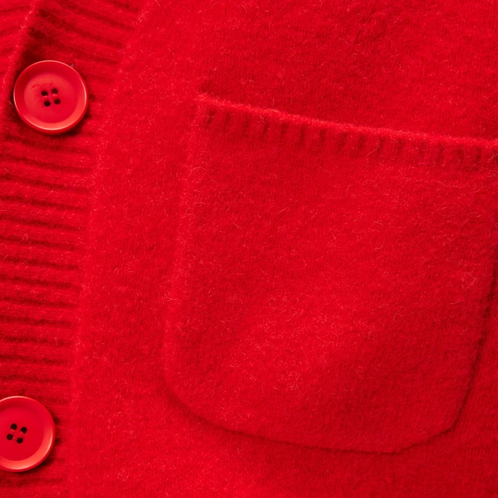 J.Lindeberg Golf Jumper - Clarke Knitted Cardigan - Fiery Red AW23 - Image 8