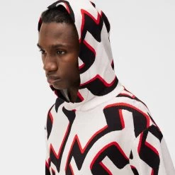 J.Lindeberg Golf Pullover - Adi Knitted Hoodie - Wave Bridge XL AW23 -Fashion Golf j lindeberg golf pullover adi knitted hoodie wave bridge xl aw23 3 detail