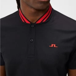 J.Lindeberg Golf Shirt - Tyson Regular Fit - Black AW23 -Fashion Golf j lindeberg golf shirt tyson regular fit black aw23 gmjt08574 9999 41