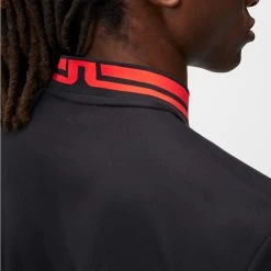 J.Lindeberg Golf Shirt - Tyson Regular Fit - Black AW23 -Fashion Golf j lindeberg golf shirt tyson regular fit black aw23 gmjt08574 9999 42