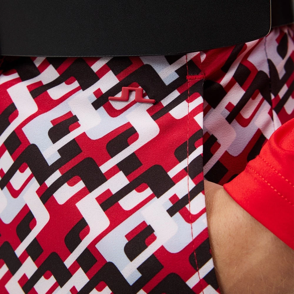 J.Lindeberg Golf Trousers - Ellott Print Pant - MB Cherry AW23 - Image 8