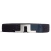 J.Lindeberg Golf Belt - Berry Stretch Woven - JL Navy AW23 -Fashion Golf jl golf belt berry stretch woven carry over navy aw23 01