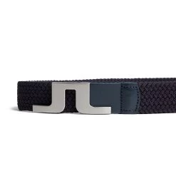 J.Lindeberg Golf Belt - Berry Stretch Woven - JL Navy AW23 -Fashion Golf jl golf belt berry stretch woven carry over navy aw23 03