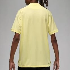 Jordan Golf Shirt - DF Sport Pique Polo - Lemon Chiffon SU23 -Fashion Golf jordan golf shirt df sport polo lemon chiffon su23 dz0540 706 21