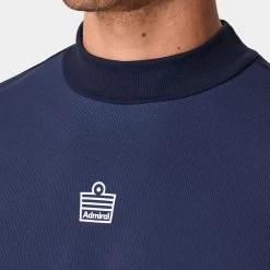Macade Golf Shirt - Admiral Sportswear Mock Neck Polo - Navy AW23 -Fashion Golf macade admiral collaboration 0041 navyadmiralmockneckshirtweb4