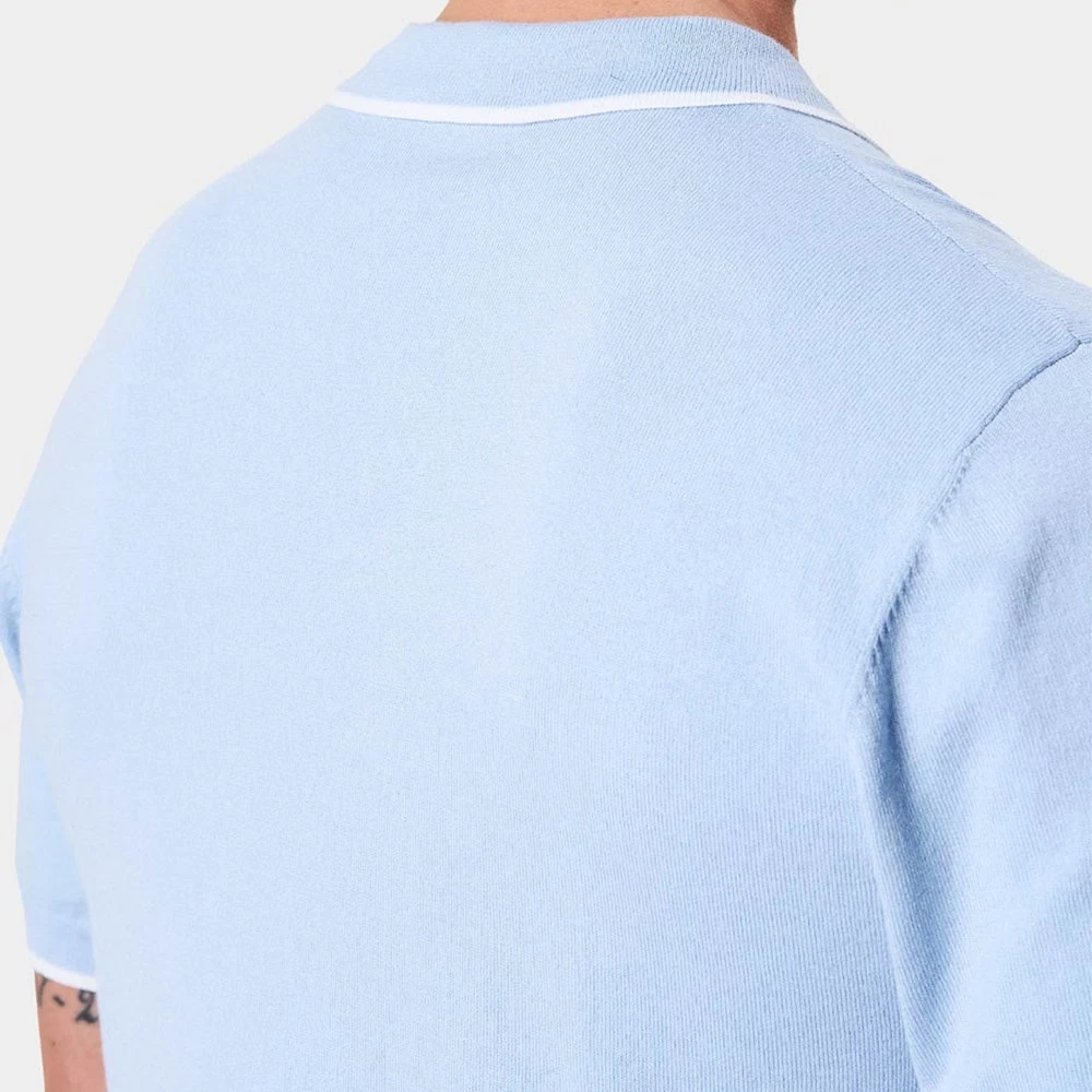 Macade Golf Shirt - Mac Intarsia Knitted Polo - Light Blue AW23 11 Macade Golf Shirt - Mac Intarsia Knitted Polo - Light Blue AW23 - Image 9