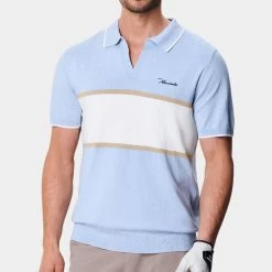 Macade Golf Shirt - Mac Intarsia Knitted Polo - Light Blue AW23 16 Macade Golf Shirt - Mac Intarsia Knitted Polo - Light Blue AW23 -Fashion Golf macade golf 0013 1. mac light blue 1296x