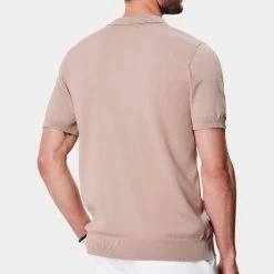 Macade Golf Shirt - Mac Knitted Polo - Brown AW23 -Fashion Golf macade golf 0017 3. mac beige 1296x
