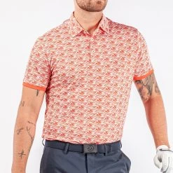 Galvin Green Golf Shirt - Madden Ventil8 - Orange AW23 -Fashion Golf madden d01000049395 s1