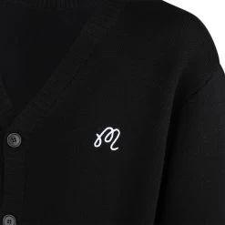 Malbon Golf Jumper - Legends Cardigan - Black SS23 -Fashion Golf malbon golf jumper legends cardigan black ss23 m 7602 blk n