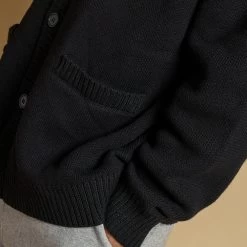 Malbon Golf Jumper - Legends Cardigan - Black SS23 -Fashion Golf malbon golf jumper legends cardigan black ss23 m 7602 blk z