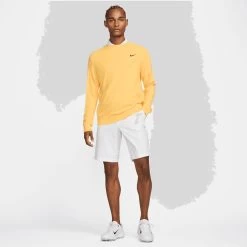 Nike Golf Jumper - TW Knit Crew Neck - Topaz Gold SU23 -Fashion Golf nike golf jumper tw knit crew neck topaz gold su23 dr5291 795 66