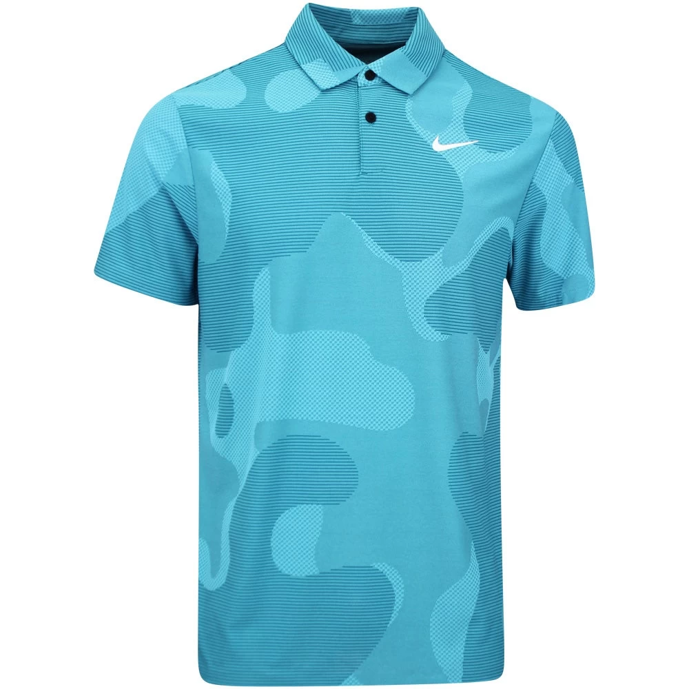 Nike Golf Shirt - NK DF ADV Tour Camo Polo - Geode Teal SU23 3 Nike Golf Shirt - NK DF ADV Tour Camo Polo - Geode Teal SU23