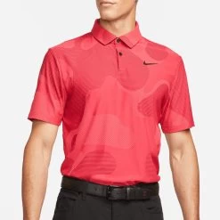 Nike Golf Shirt - NK DF ADV Tour Camo Polo - Noble Red FA23 -Fashion Golf nike golf shirt nk df adv tour camo polo noble red fa23 dr5312 620 35