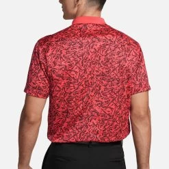 Nike Golf Shirt - NK DF Victory+ Print Polo - Ember Glow FA23 -Fashion Golf nike golf shirt nk df victory print polo ember glow fa23 dv8497 850 55