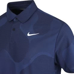 Nike Golf Shirt - NK DF ADV Tour Camo Polo - Blackened Blue SP23 -Fashion Golf nike golf shirt tour adv camo sp23 01c