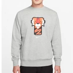 Nike Golf Jumper - Frank Crew Neck Sweater - Grey NRG SP23 -Fashion Golf nike golf tiger woods frank crew neck sweater ho22 01d