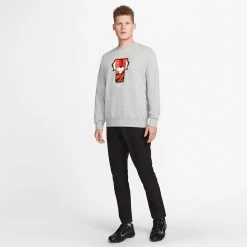 Nike Golf Jumper - Frank Crew Neck Sweater - Grey NRG SP23 -Fashion Golf nike golf tiger woods frank crew neck sweater ho22 01e