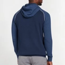 Original Penguin Golf Hoodie - Textured Knit - Black Iris SS23 -Fashion Golf oggsd059 413 original penguin golf hoodie performance pullover black iris ss23 de