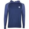Original Penguin Golf Hoodie - Textured Knit - Black Iris SS23 -Fashion Golf oggsd059 413 original penguin golf hoodie performance pullover black iris ss23 m