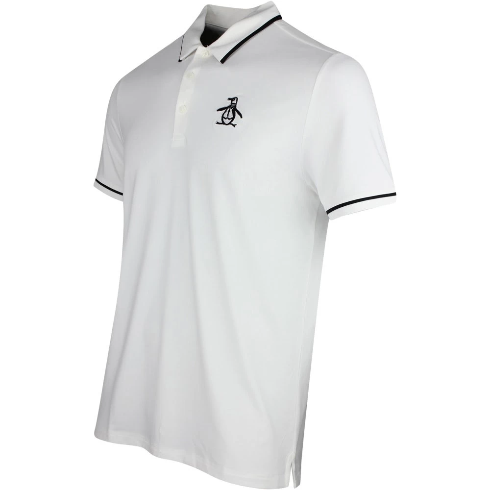 Original Penguin Golf Shirt - Tour Heritage - Bright White AW23 4 Original Penguin Golf Shirt - Tour Heritage - Bright White AW23 - Image 2