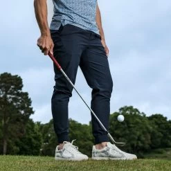 Original Penguin Golf Trousers - Crossover Jogger - Black Iris AW23 -Fashion Golf original penguin golf crossover jogger pant black iris navy x