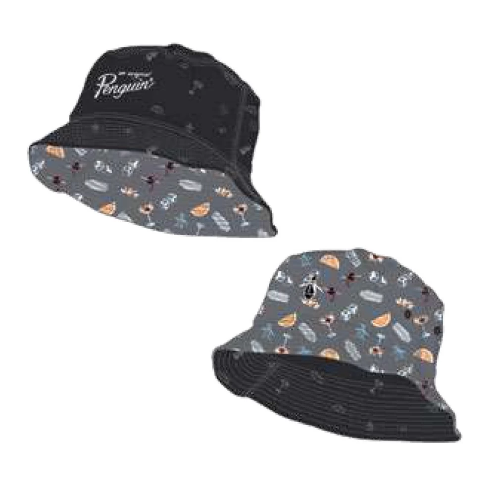 Original Penguin Golf Hat - Cocktail Bucket - Grey Reversible AW23 5 Original Penguin Golf Hat - Cocktail Bucket - Grey Reversible AW23 - Image 3