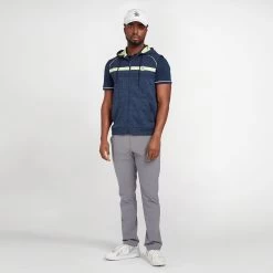 Original Penguin Golf Hoodie - Heritage MM Vest - Black Iris SS23 -Fashion Golf original penguin golf hoodie heritage mm vest black iris ss23 ogksd057 413 20