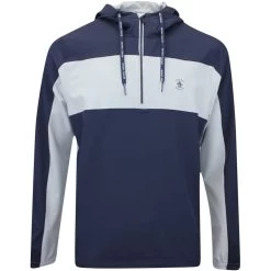 Original Penguin Golf Jacket - Colour Block Hoodie - Black Iris AW23