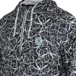 Original Penguin Golf Jacket - Trademark Printed Hoodie - Caviar AW23 -Fashion Golf original penguin golf jacket trademark printed hoodie caviar aw23 ogwfd026 001 17