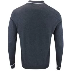 Original Penguin Golf Jumper - Earl Merino LS - Caviar AW23 8 Original Penguin Golf Jumper - Earl Merino LS - Caviar AW23 -Fashion Golf original penguin golf jumper earl merino sweater caviar aw23 02