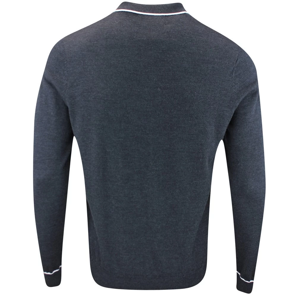 Original Penguin Golf Jumper - Earl Merino LS - Caviar AW23 5 Original Penguin Golf Jumper - Earl Merino LS - Caviar AW23 - Image 3