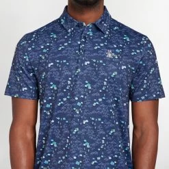 Original Penguin Golf Shirt - PITP Print - Astral Night SS23 -Fashion Golf original penguin golf shirt pitp print astral night ss23 ogksd016 401 5